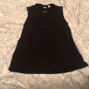 Black formal camisole with black detailing